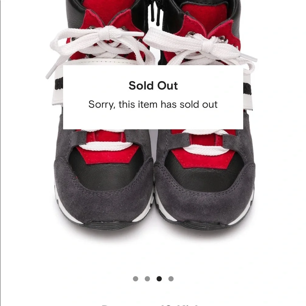 $255 DSQUARED2 kaleido high top kids sneaker